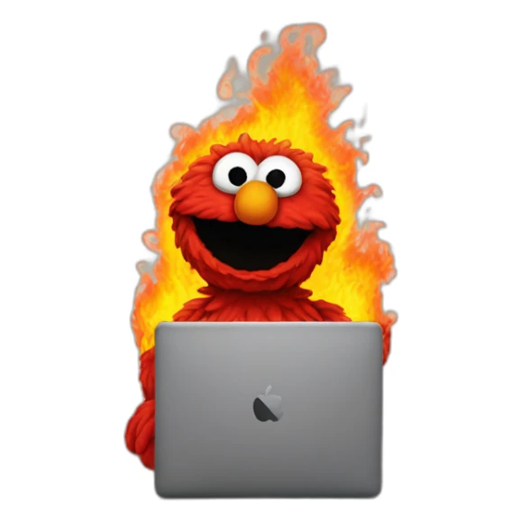 elmo-in-a-burning-room sticker