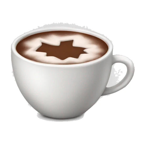 White mug hot cocoa sticker