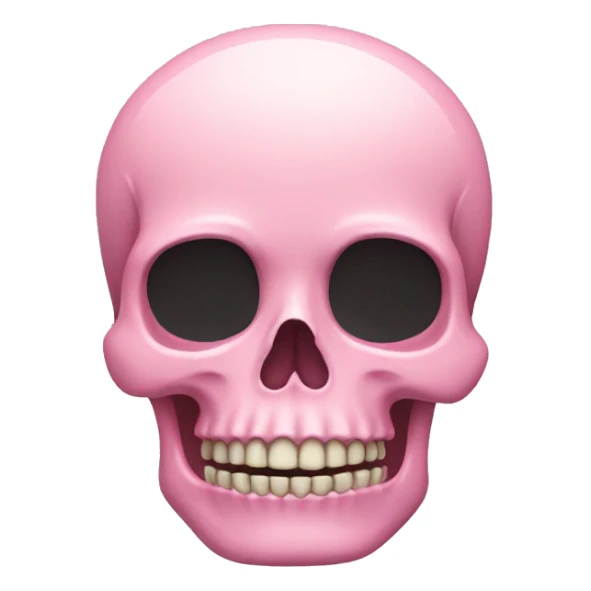 Pastel pink skull sticker