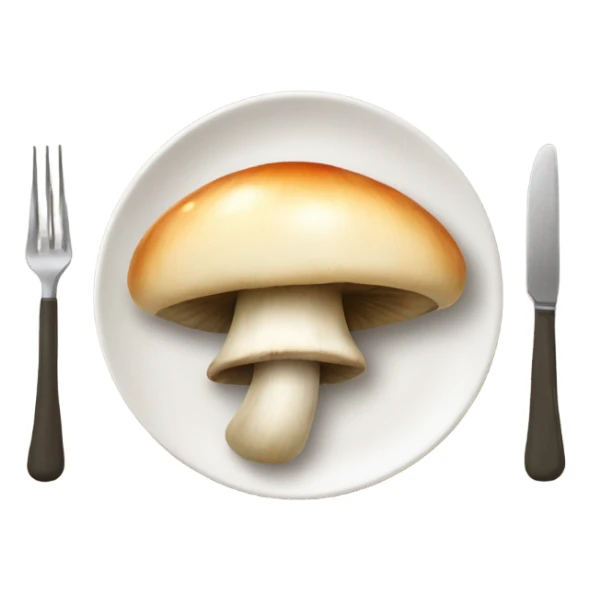 mushrooms on a plate sticker