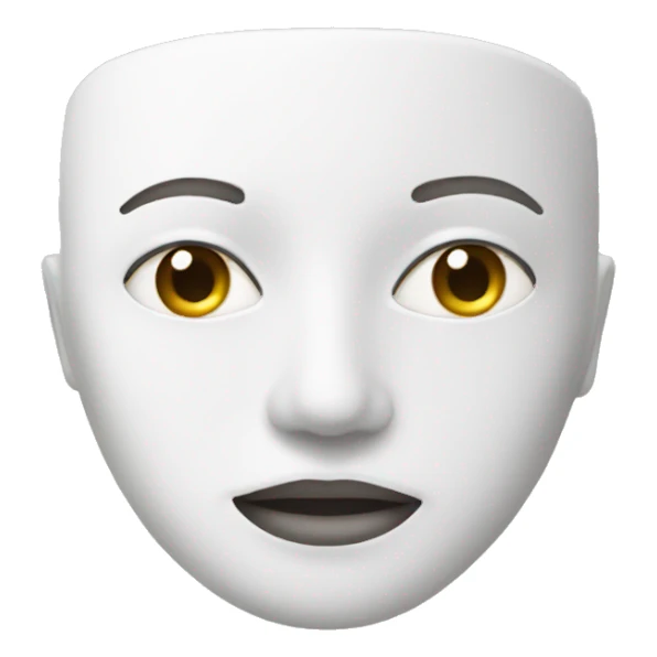 white skincare mask sticker