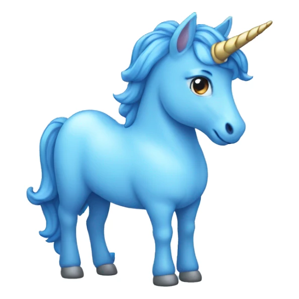 blue unicorn sticker