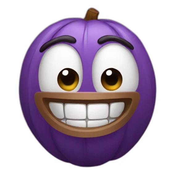 a purple nut sticker