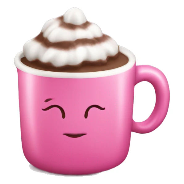 cute hot chocolate pink sticker