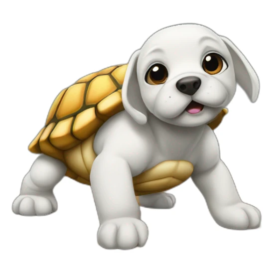 Tortue sur chien sticker