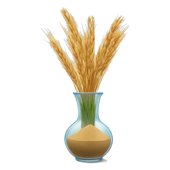 Dried grass and wheat in a vase sticker