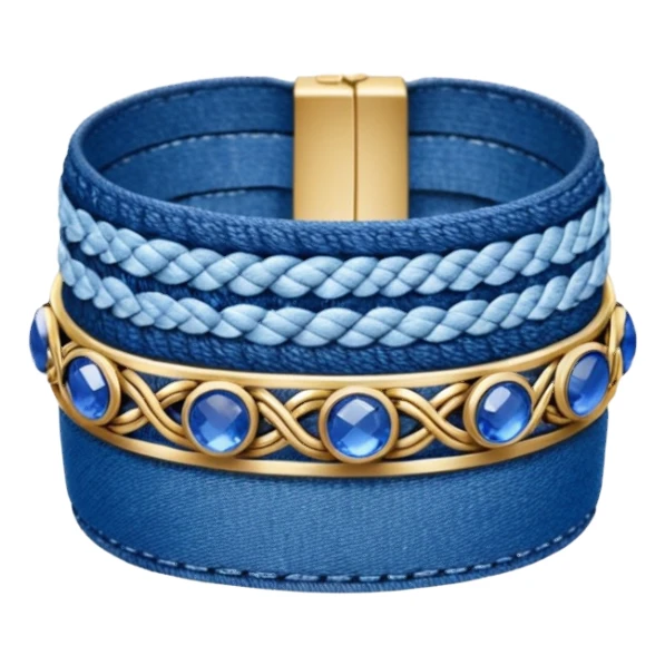Denim braclet beautiful finish sticker