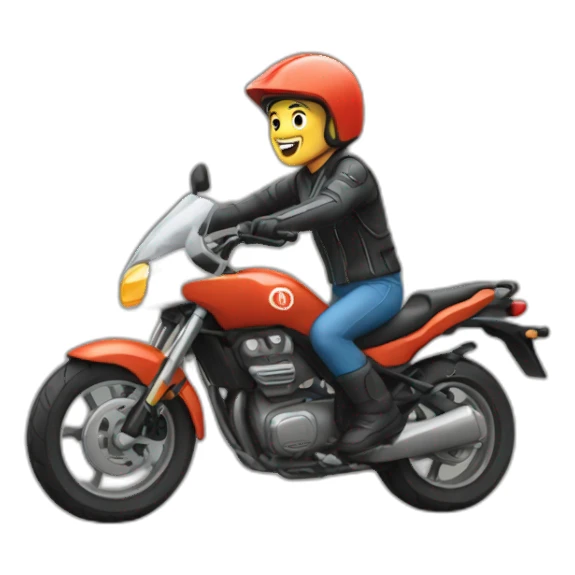 jul sur une moto sticker