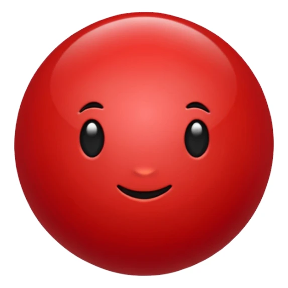 crimson-red sphere sticker