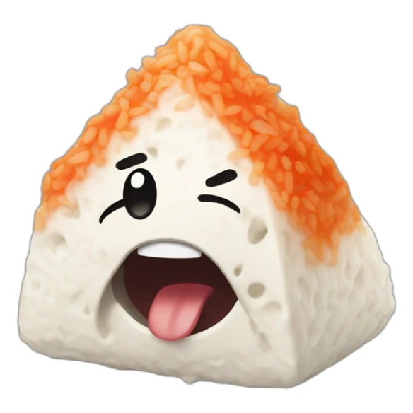 screaming onigiri sticker