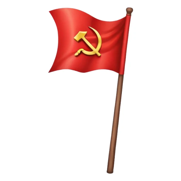 rote Flagge mit Hammer und Sichel sticker