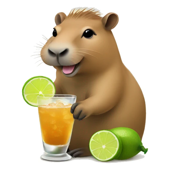 capybara with a margarita  sticker