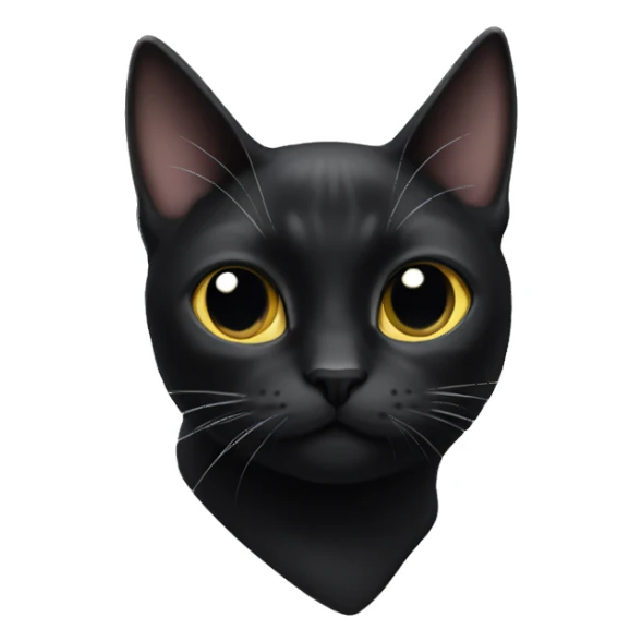 black cat white spot chest sticker
