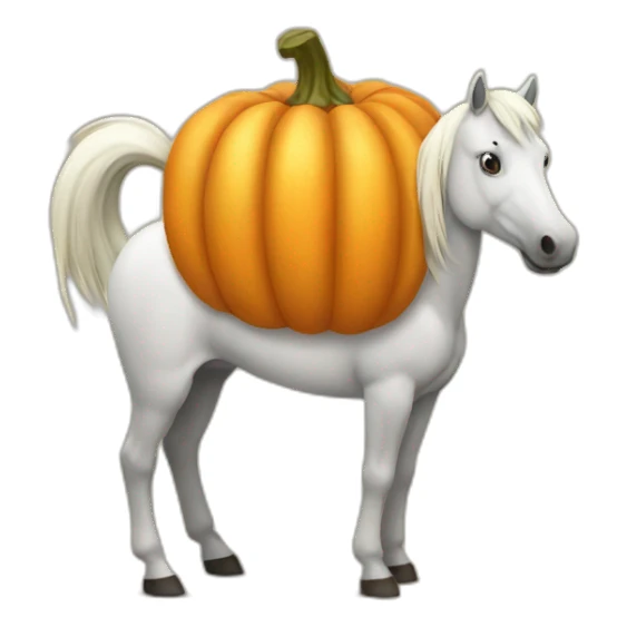 Citrouille cheval sticker