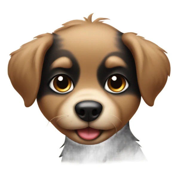 Tan and black puppies sticker