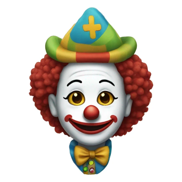 Peace sign clown sticker