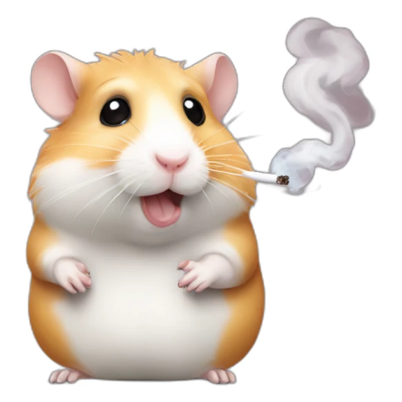 hamster smoking sticker