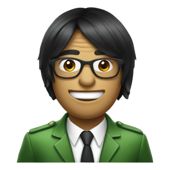 Alligator with black wig  sticker