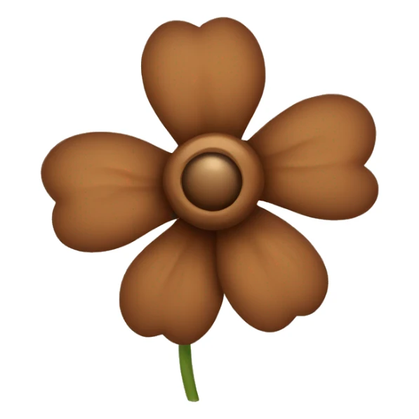 Brown flower sticker