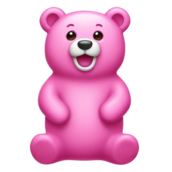Pink gumy bear sticker