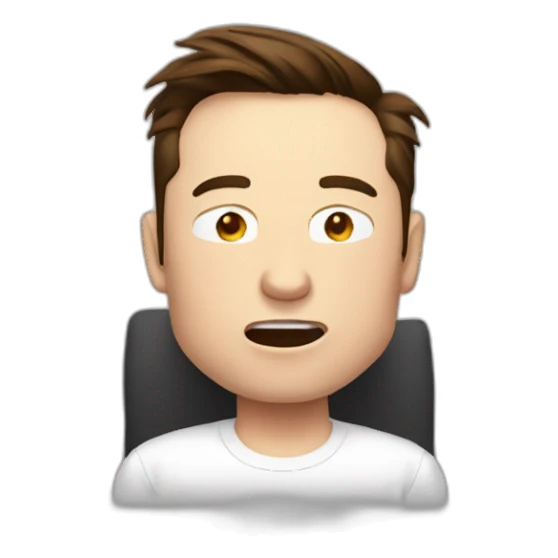 Elon Musk qui dort sticker