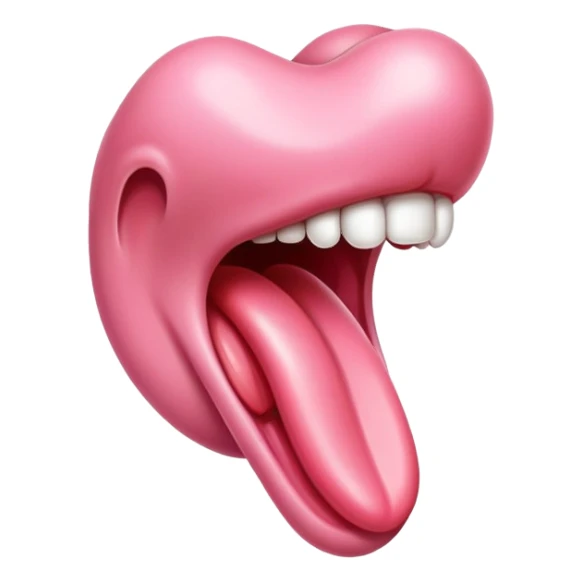 simple pink human tongue sticker