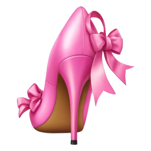 Pink stiletto with bow sticker