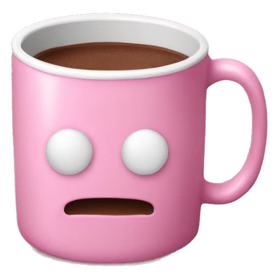 pink mug with hot chocolate  sticker
