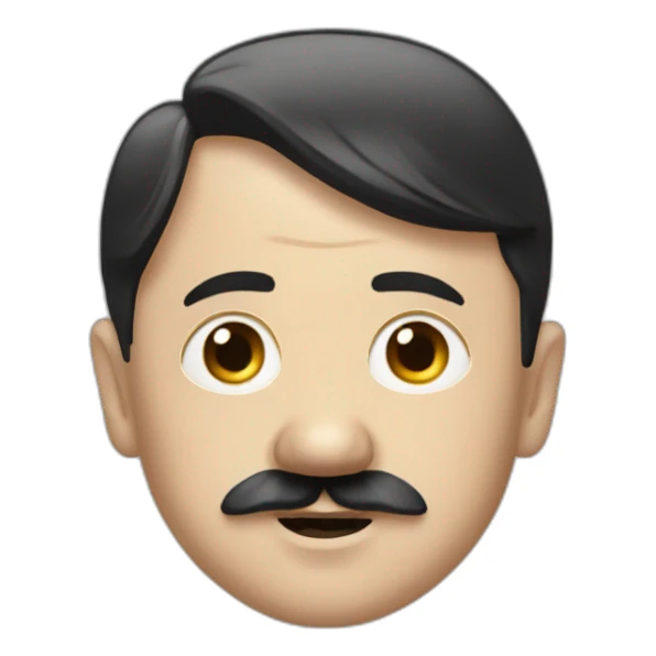 Adolf hitler with a béer sticker