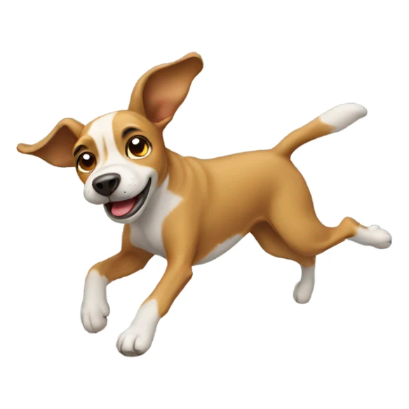 Dog flying  sticker
