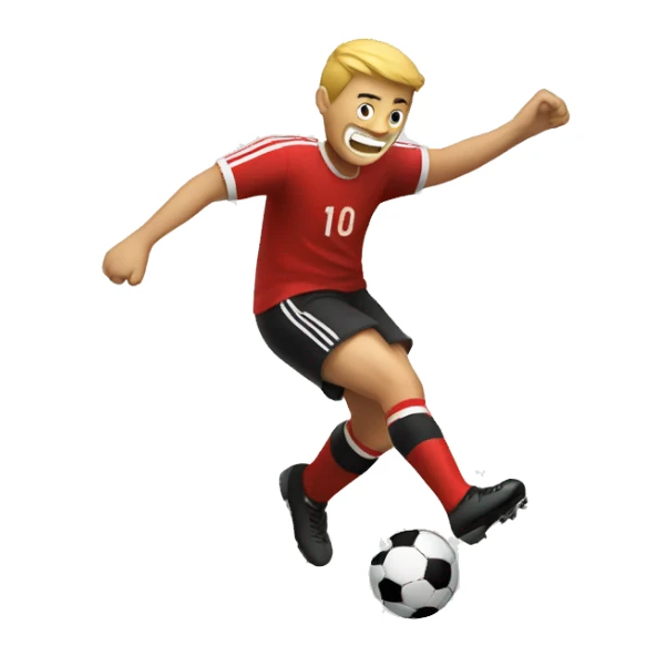 A man scores a goal sticker