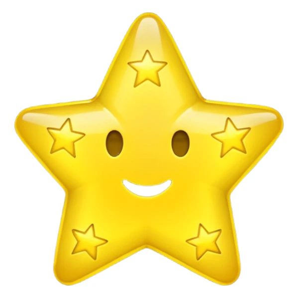 Yellow stars 3d sticker