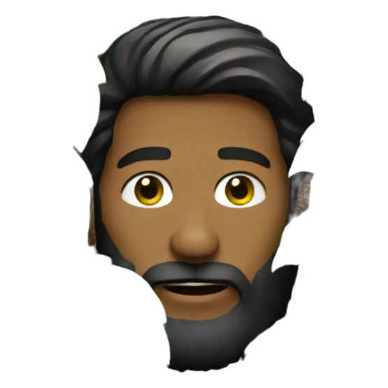 bearded man hiding in a bush sticker