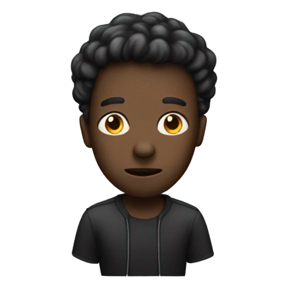 A dude black shaking his head  sticker