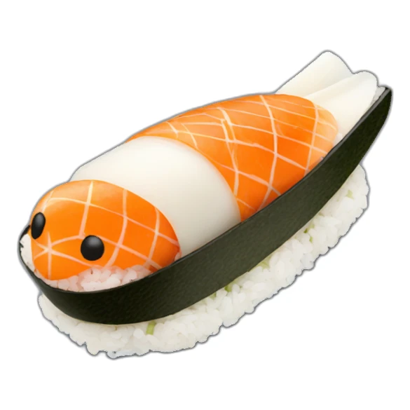 spaceship shaped sushi sticker