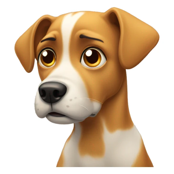 the dog is perplexed sticker