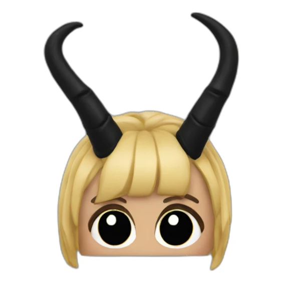 the horns with black nails sticker