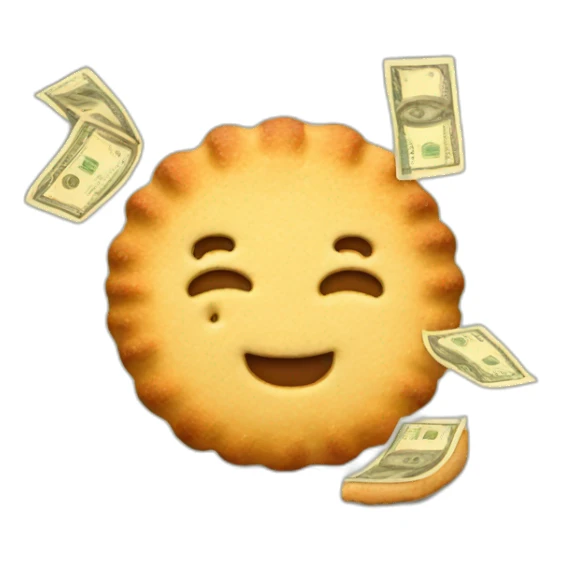 Biscuit and a lot money  sticker