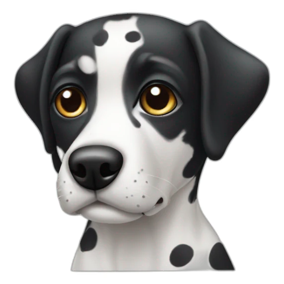 Black and White dog with spots sticker