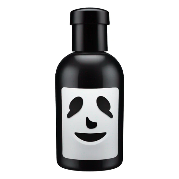 smiling perfume face with black cap sticker
