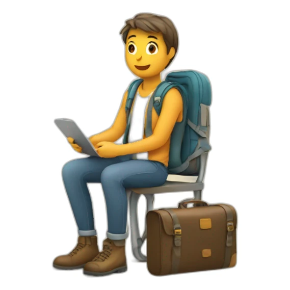 traveler-sitting sticker
