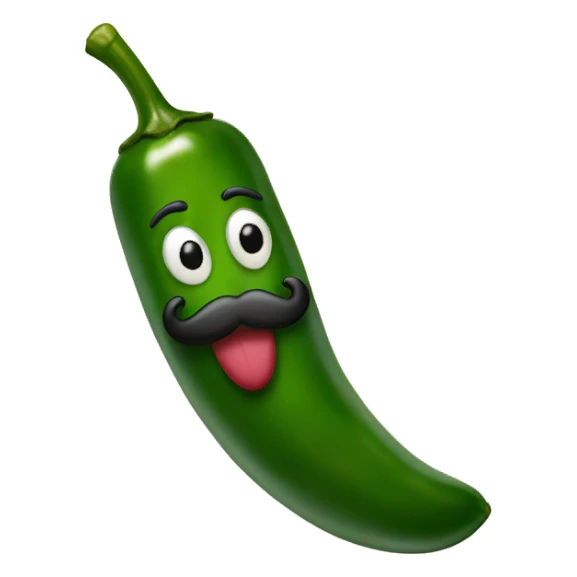 jalapeño with a moustache  sticker