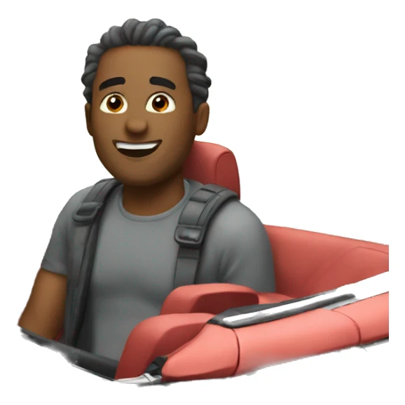 Sitting in a convertible  sticker