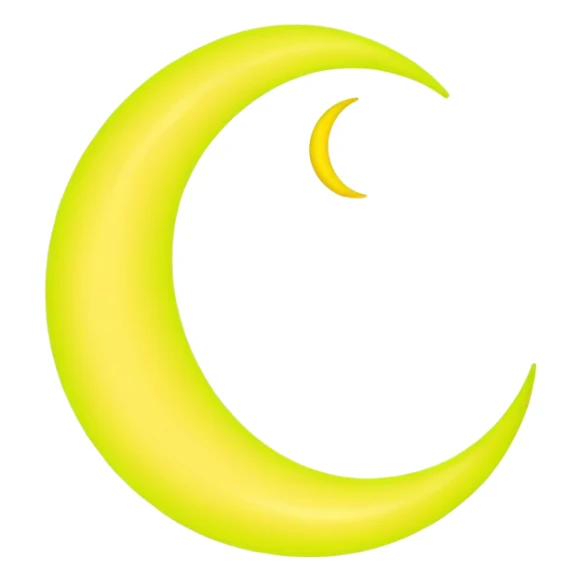 neon outline moon sticker