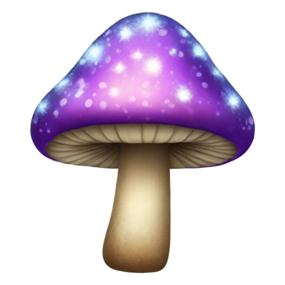 sparkly mushroom sticker