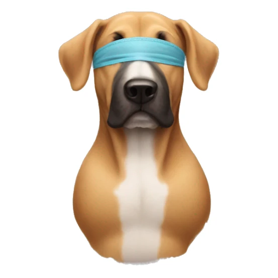 Dog wearing a mask  sticker