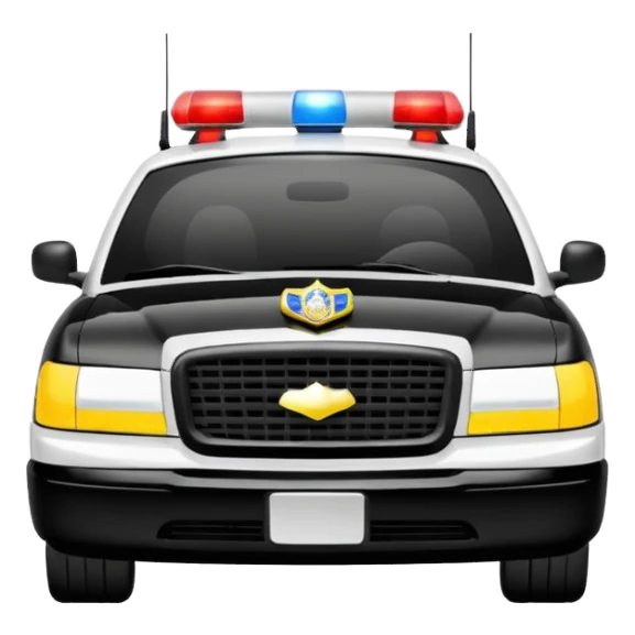 police voiture noir blanc face sticker
