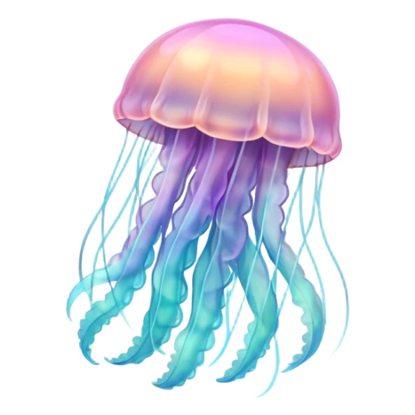 dreamy pastel jellyfish with a soft glow sticker