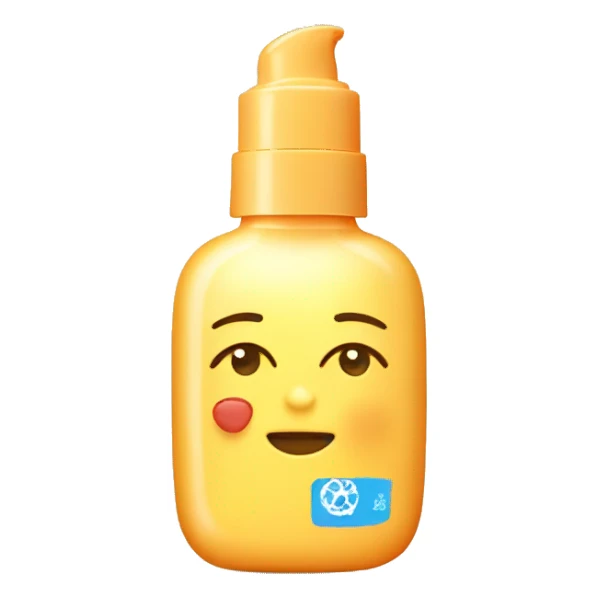 little facial sunscreen bottle sticker