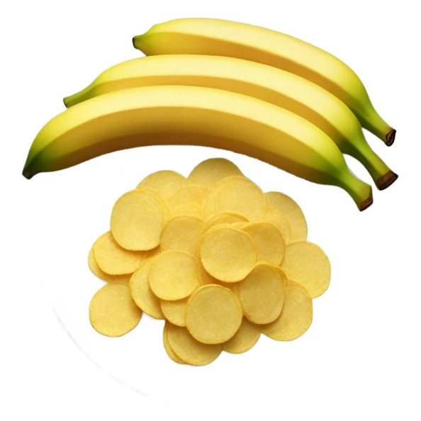 Chips and banana sticker